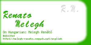 renato melegh business card